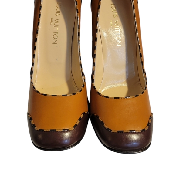 LOUIS VUITTON Caramel Veau Nagoya Shoes SZ 40 - US size 10 - Picture 3 of 7